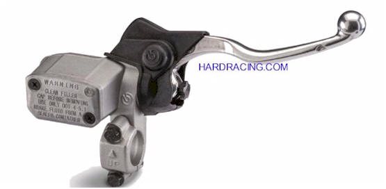 Brembo Master Cylinder, Brake, PS 10x16, w/ Integrated reservoir, MX, Off-Road, Cast, Axial, Front, Silver   110D08750