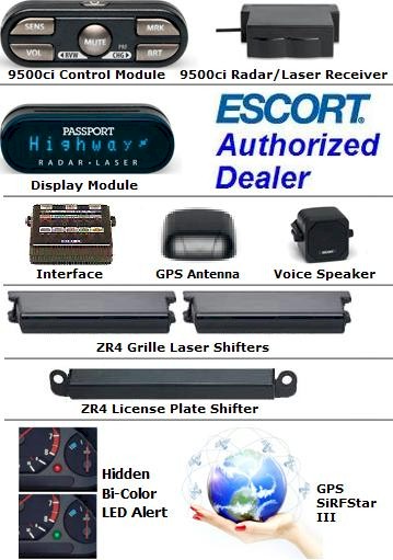 Escort Radar detector, passport radar detector, escort 9500